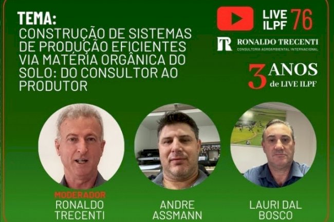 Live: Construção de sistemas de produção eficientes via matéria orgânica do solo