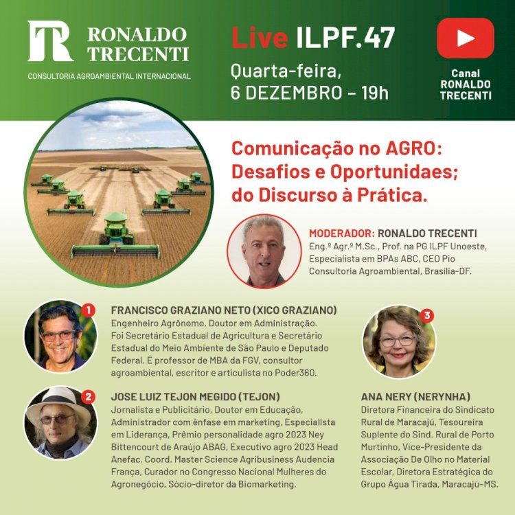 Live sobre comunicação no agro