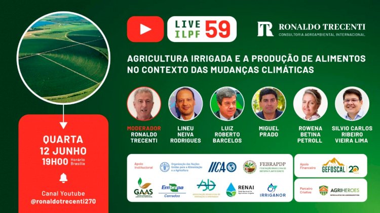 Live: Agricultura irrigada e a produção de alimentos no contexto das mudanças climáticas