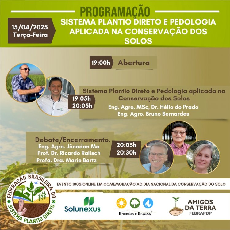 Evento online destaca conservação do solo como pilar da agricultura sustentável